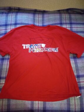 Source Unknown Red Transformers Graphic Tee